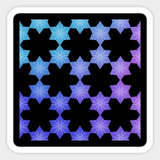 Purple Snowflake Ombre Christmas Sticker